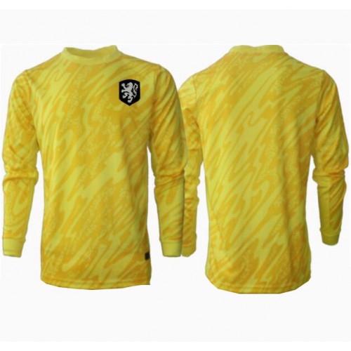 Nederländerna Målvakt Bortatröja EM 2024 Långärmad